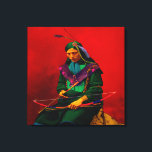 Impressão Em Tela Cherokee Native American Pop Art<br><div class="desc">Os Cherokee foram um indígenas nativo americano para os Estados Unidos sudoeste.</div>