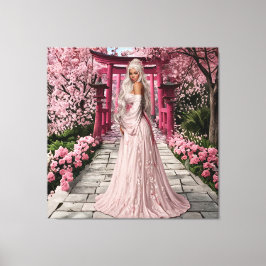 Impressão Em Tela Cherry Blossom Maiden Wall Art