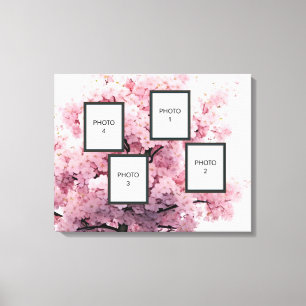 Impressão Em Tela Cherry Blossom Quatro Fotos Impressão de Tela Esti