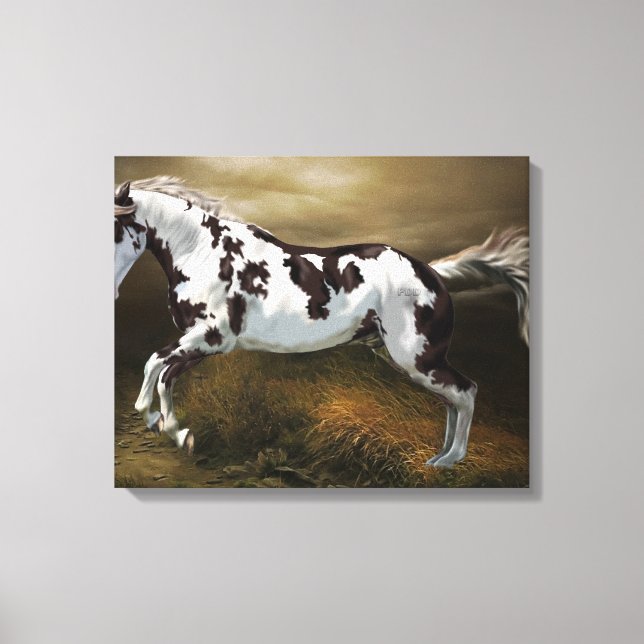 Impressão Em Tela Chestnut Splash Frame Tovero Paint Horse (Frente)
