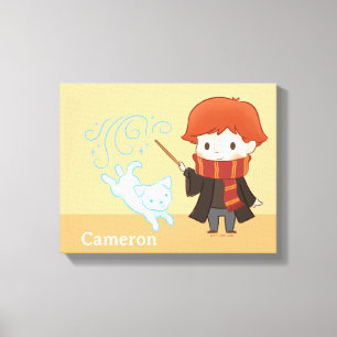 Impressão Em Tela Chibi Ron Weasley Patronus