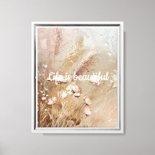 Impressão Em Tela Chic Blush Beige Boho Floral