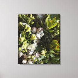 Impressão Em Tela Chic Dark Green Botanical Leaves