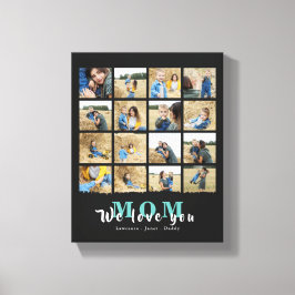 Impressão Em Tela Chic minimalista Amo-Te Mãe 16 Foto Colagem