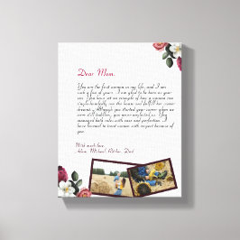 Impressão Em Tela chic Personalizado Carta de Amor presente manuscri