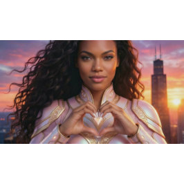 IMPRESSÃO EM TELA CHICAGO - FEMALE HERO