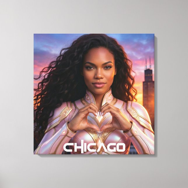 IMPRESSÃO EM TELA CHICAGO - HEROÍNA FEMININA (Frente)
