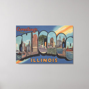 Impressão Em Tela Chicago, Illinois - grandes cenas 2 da letra