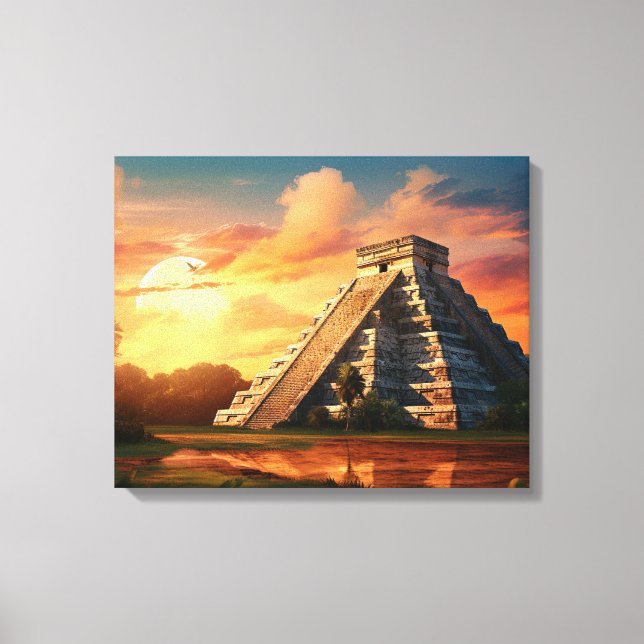 Impressão Em Tela Chichen Itza, Impressão de Tela Esticada (Frente)