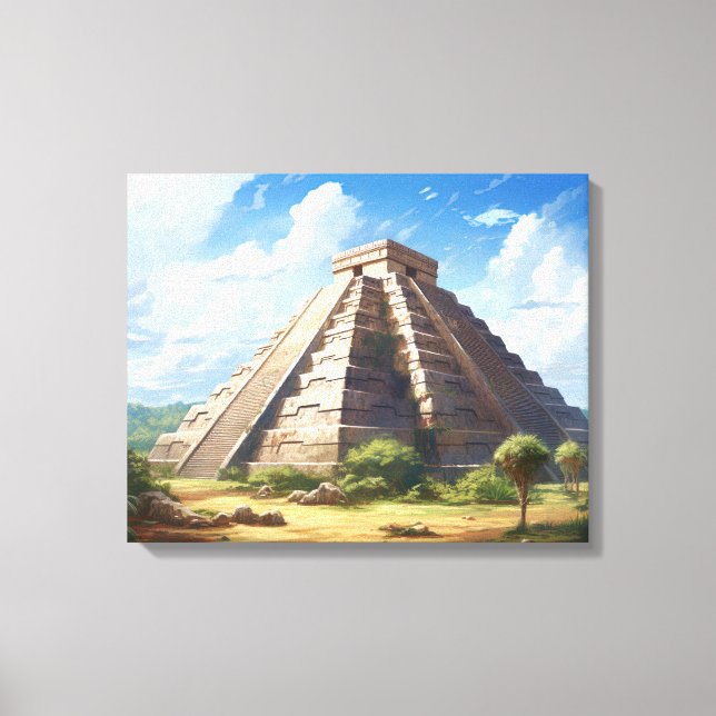 Impressão Em Tela Chichen Itza, Impressão de Tela Esticada (Frente)