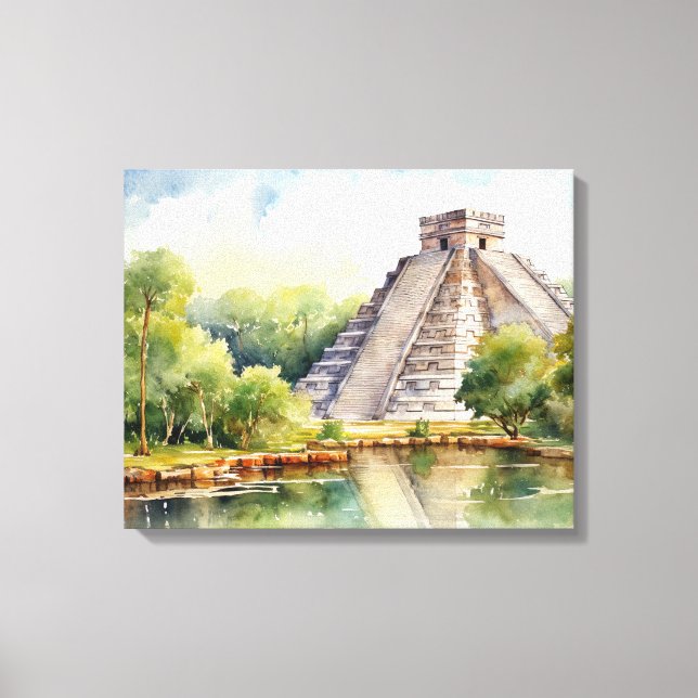 Impressão Em Tela Chichen Itza, Impressão de Tela Esticada (Frente)