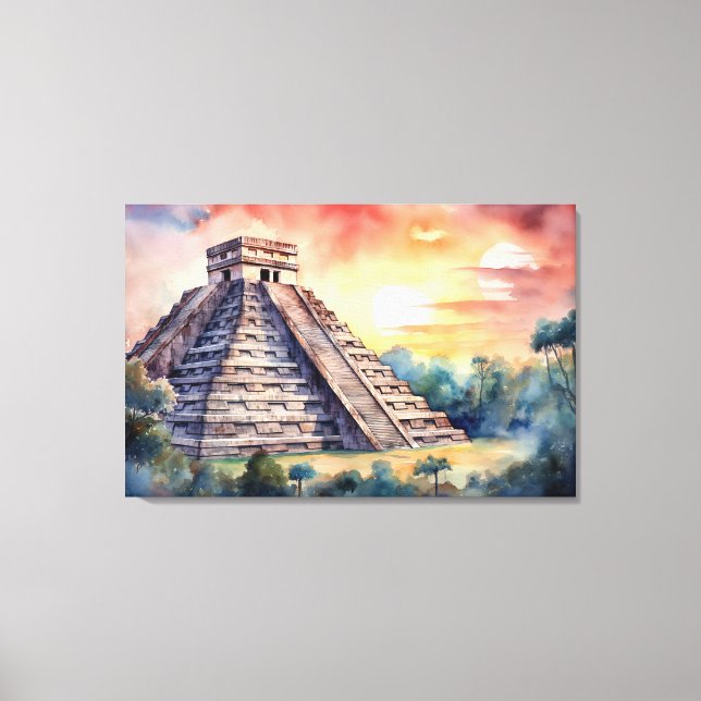 Impressão Em Tela Chichen Itza, Impressão de Tela Esticada (Frente)
