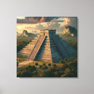 Impressão Em Tela Chichén Itzá Yucatán México Paisagem Viagem