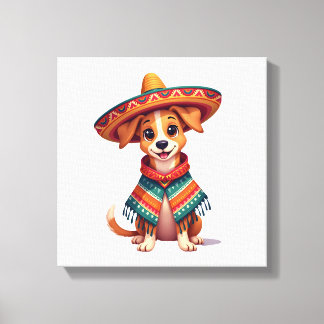 Impressão Em Tela Chihuahua México Cinco de Mayo Cachorro Engraçado 