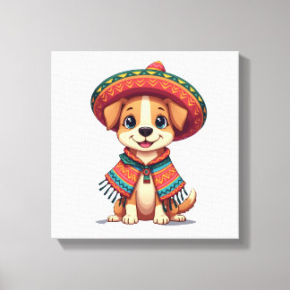 Impressão Em Tela Chihuahua México Cinco de Mayo Cachorro Engraçado 