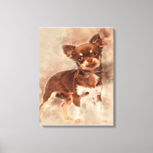 Impressão Em Tela Chihuahua olhando para o Camer_Dog Lover