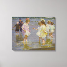 Children Wading on the Beach (por E.H. Potthast)