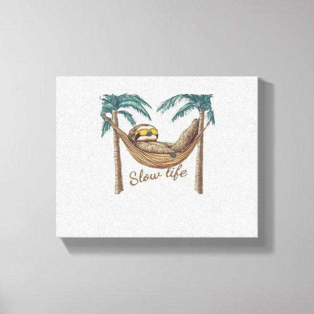 Impressão Em Tela Chillin' Sloth em uma camiseta de Hammock Oversize (Frente)