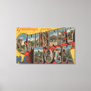 Impressão Em Tela Chimney Rock, Carolina do Norte