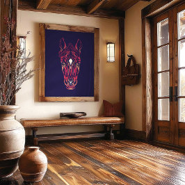 Impressão Em Tela Chinese Zodiac Horse Wall Art Print Rustic Decor