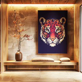 Impressão Em Tela Chinese Zodiac Tiger Wall Art Print Japandi Decor