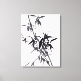 Impressão Em Tela Chinesische Kunst mit Bambusmalerei