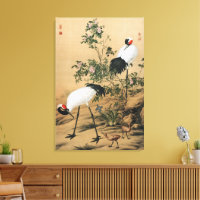 Chinoiserie Vintage Grous Coronados de Vermelho &