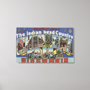 Impressão Em Tela Chippewa Falls, South Dakota - grande letra