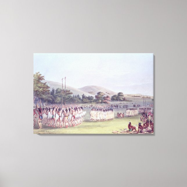 Impressão Em Tela Choctaw Ball-Play Dance, 1834-35 (Frente)