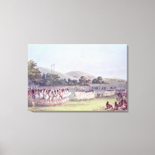 Impressão Em Tela Choctaw Ball-Play Dance, 1834-35