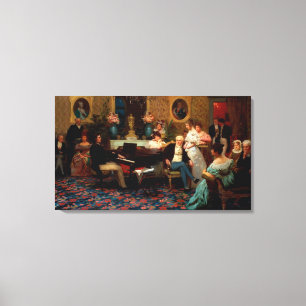 Impressão Em Tela Chopin Tocando o Piano