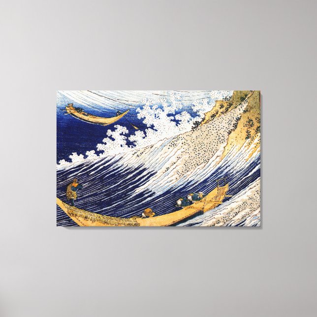 Impressão Em Tela Choshi na província de Simosa por Hokusai (Frente)