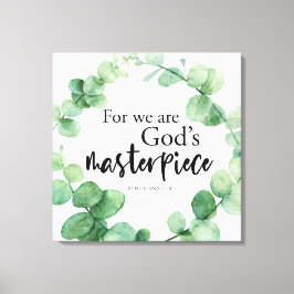 Impressão Em Tela Christian Faith Eucalyptus - obra prima de Deus Ve