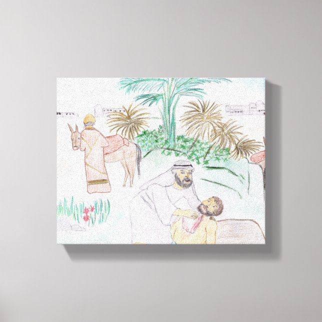 Impressão Em Tela Christian Trabalho de arte O bom samaritano (Frente)