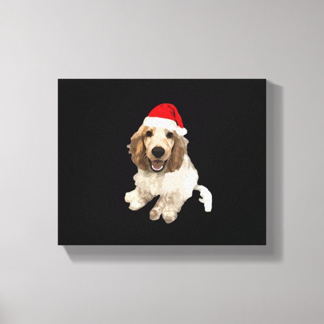 Impressão Em Tela Christmas Cocker Spaniel (White) Essential T-Shirt (Frente)