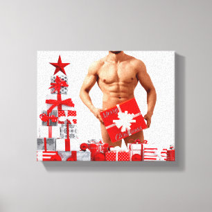 Impressão Em Tela Christmas SlipperyJoe gay pride gifts LGBTQIA wrap
