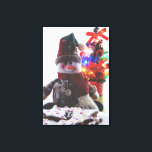 IMPRESSÃO EM TELA CHRISTMAS SNOWMAN<br><div class="desc">NATAL SNOWMAN COM ÁRVORE DE NATAL DESCORRIDA</div>