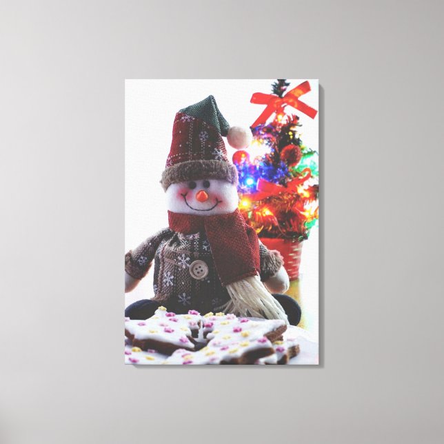 IMPRESSÃO EM TELA CHRISTMAS SNOWMAN (Frente)