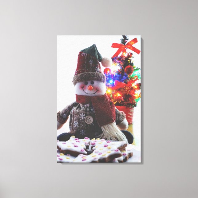 IMPRESSÃO EM TELA CHRISTMAS SNOWMAN (Frente)