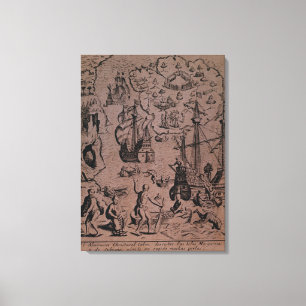 Impressão Em Tela Christopher Colombus que descobre as ilhas