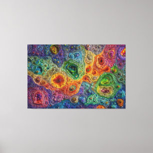 Impressão Em Tela Chromatose: A Labyrinth of Infinite Color