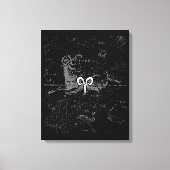 Impressão Em Tela Chrome Style toca Zodiac Sinal em Hevelius (Frente)