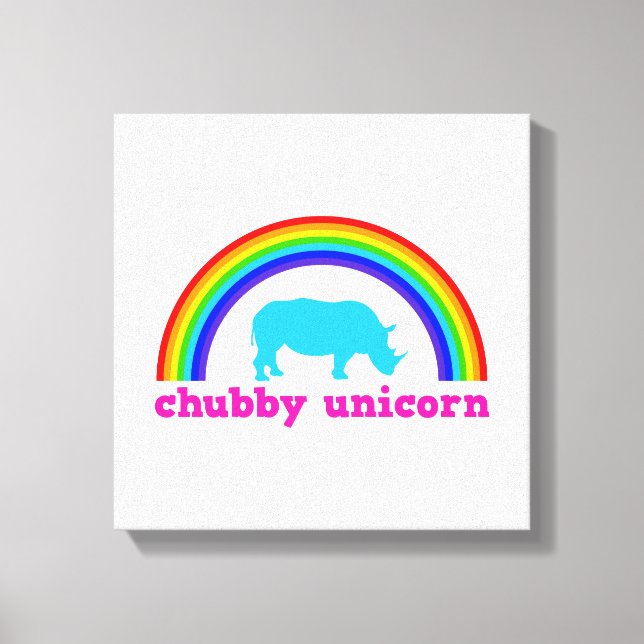 Impressão Em Tela Chubby Unicorn (Frente)