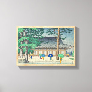 Impressão Em Tela Chuva de Asano Takeji no templo Sanjusangendo