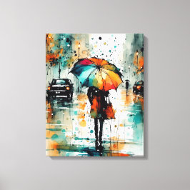 Impressão Em Tela Chuva De Verão Na Cidade 2