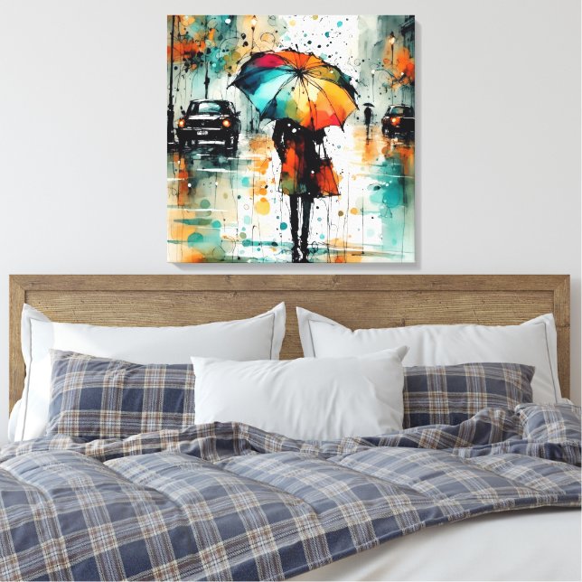 Impressão Em Tela Chuva De Verão Na Cidade 2 (Insitu(Quarto))