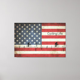 Impressão Em Tela Ciclismo, Estrelas e Stripes