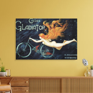 Impressão Em Tela Ciclos Gladiador, Arte Nova Vitoriana Antiga