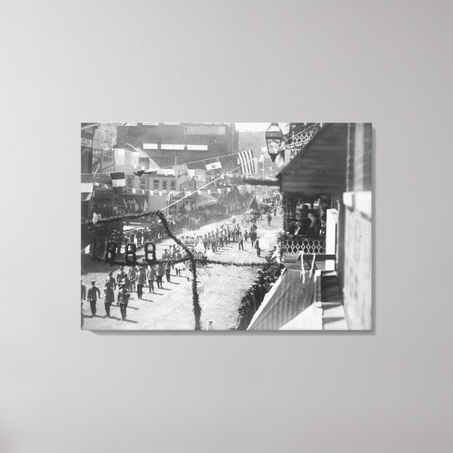 Impressão Em Tela Cidadãos de Deadwood Comemoram a Conclusão de (Frente)