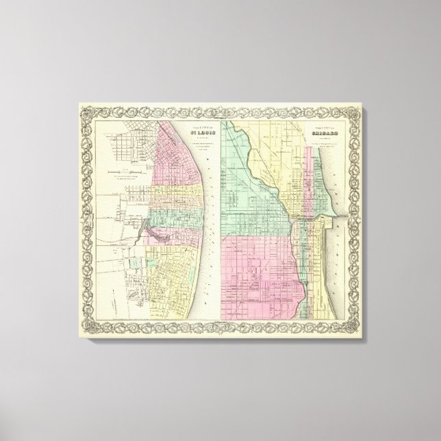 Impressão Em Tela Cidade Das Ruas Louis Missouri (Frente)